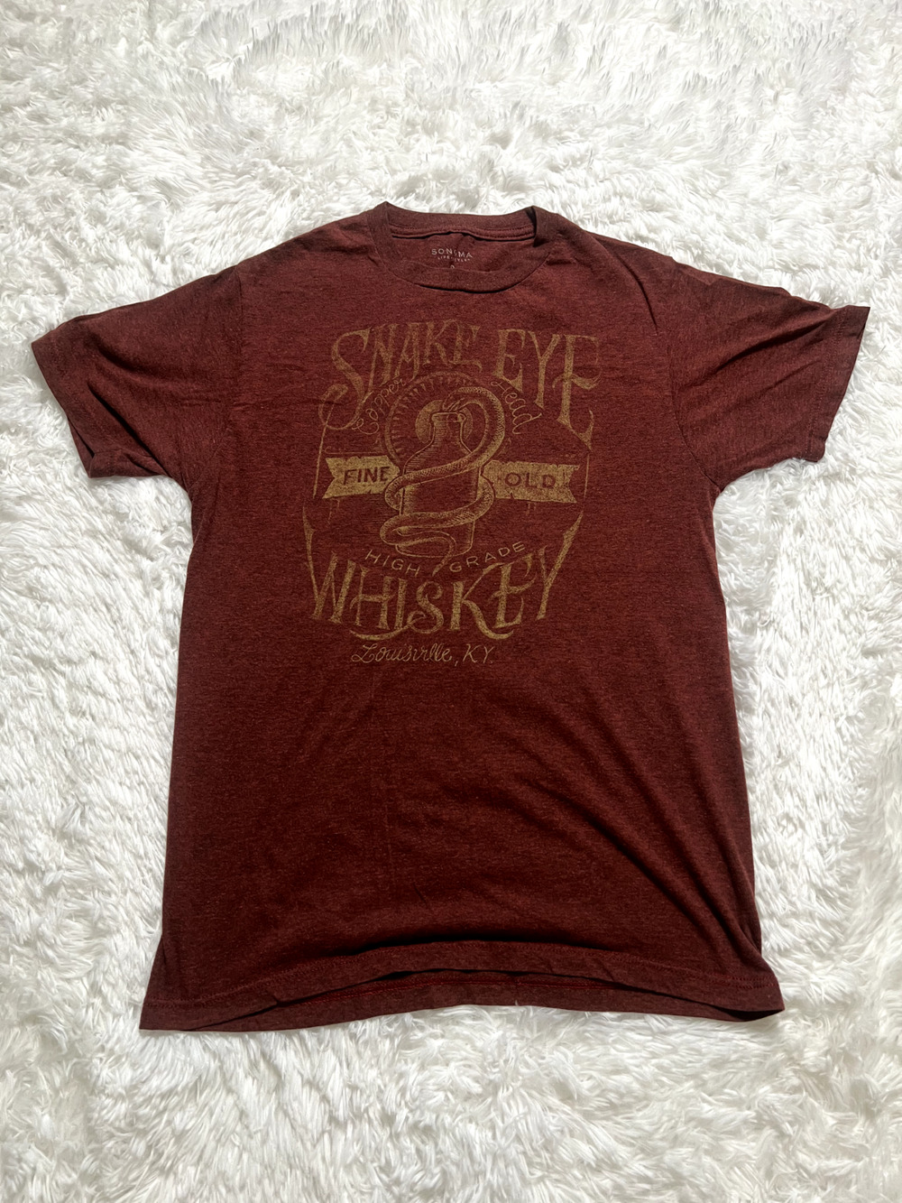 “Snake Eye Whiskey Louisville, KY” Graphic T Shirt Size S